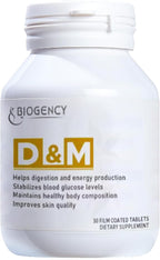 D&M 1 Pack 30 Count Skincare Support Supplement - Helps Digestion and Energy Production Maintains a Healthy Body Improves Skin Quality with Folic Acid, Vitamin B1, B2, B7