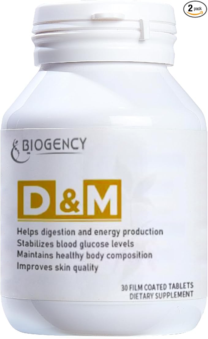 D&M 2 Pack 30 Count Skincare Support Supplement - Helps Digestion and Energy Production Maintains a Healthy Body Improves Skin Quality with Folic Acid, Vitamin B1, B2, B7