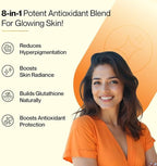 SETU Glutathione Effervescent Tablets with 500mg L-Glutathione & Vitamin C | Sugar-Free Antioxidant Supplement | Orange Flavor (Pack of 4) | 60 Tablets