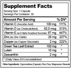 Glucose II Eye Supplement - 1 Month Supply - AREDS 2 Formula with Vitamin D, C, E - Lutein & Zeaxanthin - Antioxidant Blend for Adults 50+