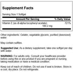 Swanson Vitamin E 400 Iu 400 Iu (268 Milligrams) 60 Sgels