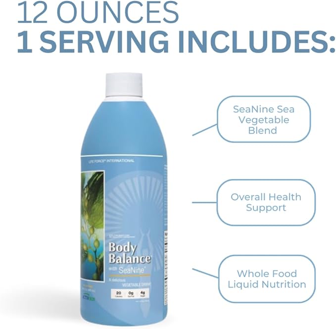 Youngevity Body Balance Land & Sea Plant Based Nutrition - Sea Vegetables, Kelp, Nori, Honey, Aloe Vera, and More - 75+ Nutrients w/Vitamins, Minerals, Amino Acids - (32 Fl Oz) (4)