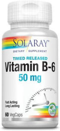 SOLARAY B-6 TSTR Supplement, 50mg | 60 Count