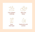 ABC Juice Collagen Jelly Stick 20g * 15 Stick 1,600mg Low Molecular Fish Collagen