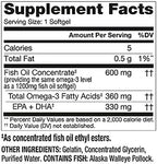 Walgreens (Formerly Finest Nutrition) Half-The-Size Fish Oil 1200 mg Softgels 200.0ea