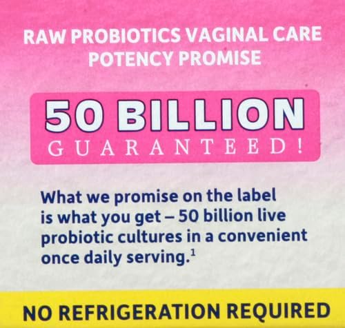 Garden of Life Raw Probiotics Vaginal Care - 50 Billion CFU - 38 Probiotic Strains - Supports Vaginal & Urinary Tract Health - Shelf Stable - 30 Vegetarian Capsules (Pack of 6)