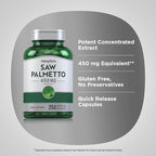 Piping Rock Saw Palmetto for Men and Women | 250 Capsules | Herb Extract Supplement | Serenoa Repens | Non-GMO, Gluten Free