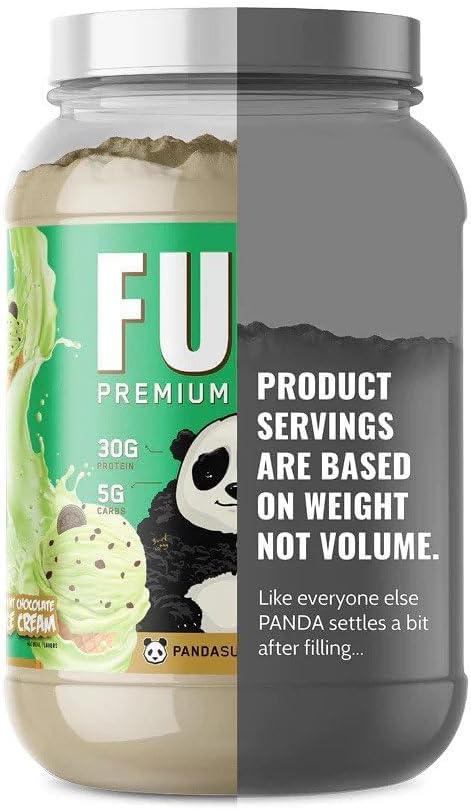 Underground Bio Labs Panda Fuel Premium Protein Whey,Hydrolyzed Collagen,Casein,Probiotics, Enzymes, Keto Friendly,Time Release, 25 Servings (2.5 Pound, Mint Chocolate Ice Cream)