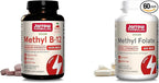 Jarrow Formulas Maximum Strength Methyl B-12 5000 mcg, Dietary Supplement Extra Strength Methyl Folate 400 mcg, Dietary Supplement for Cardiovascular
