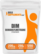 BulkSupplements.com DIM Powder - Diindolylmethane Powder, DIM Supplement for Men & Women - Unflavored & Gluten Free, 200mg per Serving, 250g (8.8 oz) (Pack of 1)