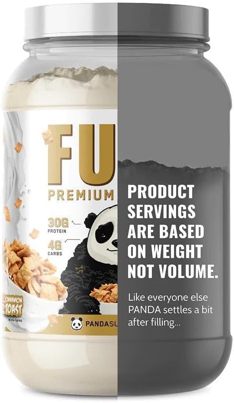 Underground Bio Labs Panda Fuel Premium Protein Whey,Hydrolyzed Collagen,Casein,Probiotics, Enzymes, Keto Friendly,Time Release, 25 Servings (2.5 Pound, Cinnamon Toast)