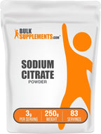 BulkSupplements.com Sodium Citrate Powder - Sodium Citrate Food Grade, Emulsifier, Flavor Enhancer - Gluten Free, 3g per Serving, 250g (8.8 oz) (Pack of 1)