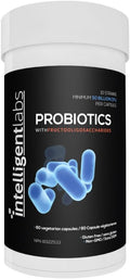 Intelligent Labs Probiotic 50 Billion CFU with Prebiotics, PHGG & FOS, No Refrigeration Needed, Once Daily, 10x Effectiveness, 60-Day Supply, Third-Party Verified