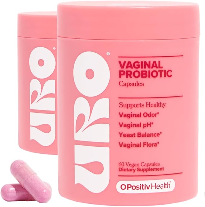 O Positiv URO Vaginal Probiotics for Women pH Balance with Prebiotics & Lactobacillus Probiotic Blend - Vaginal Health Supplement - Promote Healthy Vaginal Odor & Vaginal Flora, 60 Count (Pack of 2)