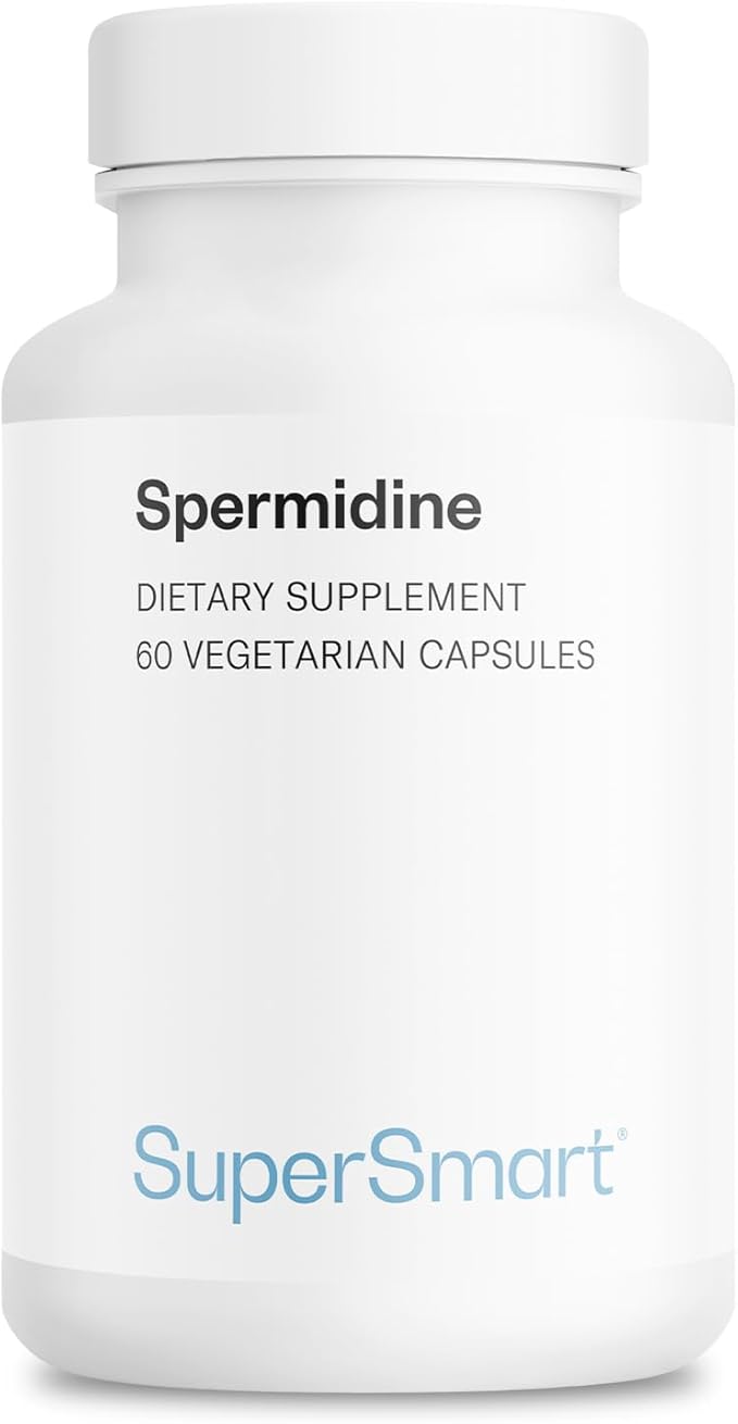 Supersmart - Spermidine 3mg per Day - Rice Starch Extract Supplement | Non-GMO & Gluten Free - 60 Vegetarian Capsules