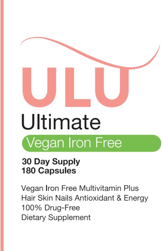 Ultimate Multivitamin: Vegan, Iron Free, Promotes Stronger Hair, Skin, & Nails and Improves Antioxidant & Energy with Better Sleep & Less Stress (Pack of Three - 540 Capsules)