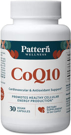 Pattern Wellness CoQ10 – 200mg Ubiquinone with BioPerine® Black Pepper Extract – Cellular Energy & Vitality Support – Non-GMO – 30 Vegan Capsules*