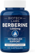 Berberine 1000 mg with Bitter Melon and Banaba Leaf – Herbal Supplement, 60 Capsules