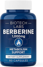 Berberine 1000 mg with Bitter Melon and Banaba Leaf – Herbal Supplement, 60 Capsules
