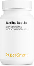 Supersmart - Bacillus Subtilis 3 Billion CFU per Day (High Potency) - Spore Probiotic Supplement | Non-GMO & Gluten Free - 60 DR Capsules