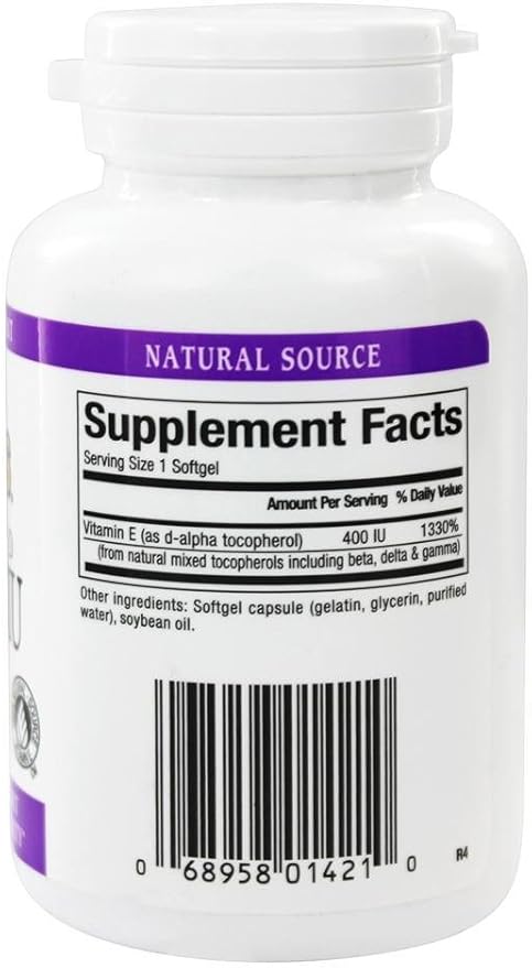 Natural Factors Mixed Vitamin E 400 IU - Antioxidant Support for Heart Health & Immune Function* - with Mixed Tocopherol - 90 Softgels
