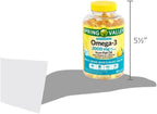 Spring Valley Omega-3 from Fish Oil 2000 mg, Maximum Care, 120 count + STS Sticker.