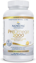 Nordic Naturals ProOmega 2000, Lemon Flavor - 90 Soft Gels - 2150 mg Omega-3 - Ultra High-Potency Fish Oil - EPA & DHA - Promotes Brain, Eye, Heart, & Immune Health - Non-GMO - 45 Servings