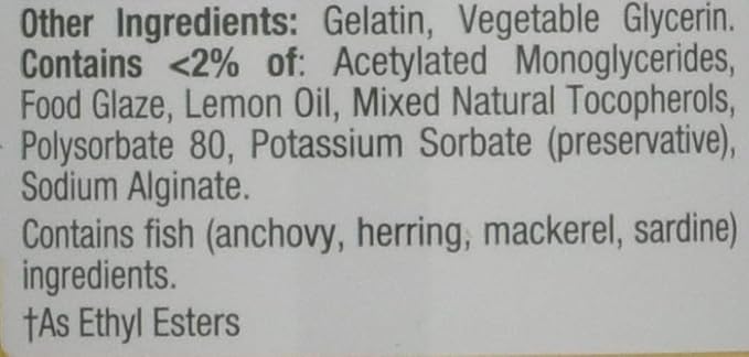 Nature's Bounty Mini Fish Oil Softgels, Burpless Fish Oil Omega 3 Supplements, Supports Heart Health, 90 Softgels (Pack of 3)