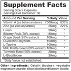 Vision Complete Natural Eye Support Formula Maximum Strength Vision Support Blend of Lutein in One Daily Vision Supplement.
