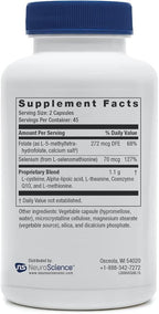 Neuroscience Calm G - Immune Support Supplement and Calm Aid with L-Theanine, CoQ10, and Antioxidants - Immunity Support Balance for Stress & Mitochondrial Function (90 ct)