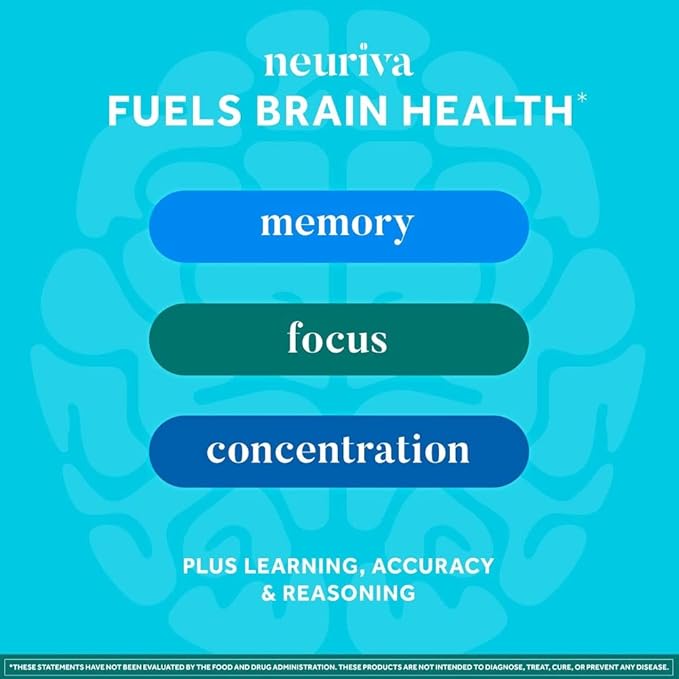 NEURIVA Plus Decaff 50ct Strawberry Gummy (2 Pack) Nootropic Brain Supplement for Memory, Focus & Concentration & Cognitive Function, Clinically Tested NeuroFactor, Phosphatidylserine, Vitamins B6 B12