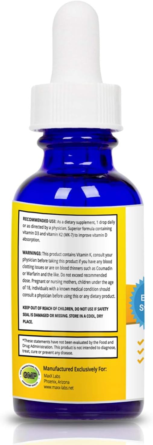 Advanced Bladder Control Supplements 60Ct + Vitamin D3 K2 Liquid Drops w/ K2 MK7-2,000 IU Per Drop Liquid Vitamin D K2 Drops 1 Oz