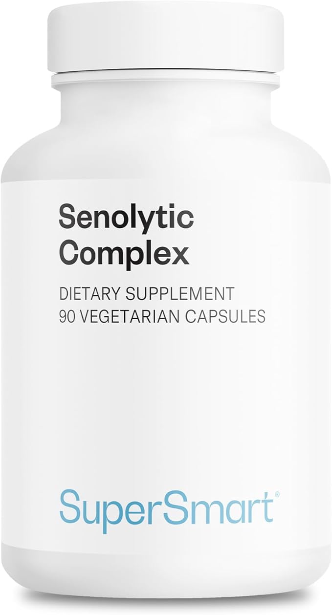Supersmart Senolytic Complex (Advanced Formula) - with Fisetin, Quercetin, Bromelain - Patented Ingredients - Senolytic Supplement | Non-GMO & Gluten Free - 90 Vegetarian Capsules