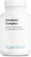 Supersmart Senolytic Complex (Advanced Formula) - with Fisetin, Quercetin, Bromelain - Patented Ingredients - Senolytic Supplement | Non-GMO & Gluten Free - 90 Vegetarian Capsules