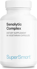 Supersmart Senolytic Complex (Advanced Formula) - with Fisetin, Quercetin, Bromelain - Patented Ingredients - Senolytic Supplement | Non-GMO & Gluten Free - 90 Vegetarian Capsules