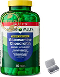 Spring Valley Glucosamine Chondroitin Dietary Supplement Tablets, Triple Strength Formula, 340 Count + Dipaze Gift (Container)