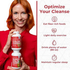 Health Plus Super Colon Cleanse 60 Day Supply of Gentle Gut Cleanse Detox, Psyllium Husk, Probiotics for Constipation Relief & Digestive Support, 240 Capsules