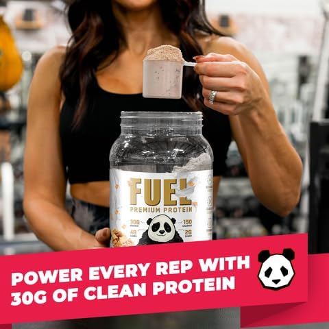 Underground Bio Labs Panda Fuel Premium Protein Whey,Hydrolyzed Collagen,Casein,Probiotics, Enzymes, Keto Friendly,Time Release, 25 Servings (2.5 Pound, Cinnamon Toast)