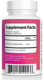 Spermidine Supplements | Supports Healthy Aging & Vitality | Promotes Cellular Renewal & Function for Longevity & Energy Support | 60 Capsules