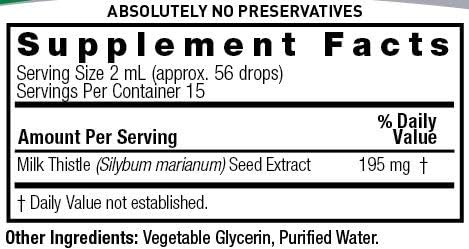 Natures Answer Milk Thistle, Alcohol-Free, 2,000 Milligram, 1 fl oz (30 Milliliter) - Pack of 2