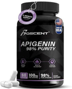 Apigenin Supplement 100mg│98% Highly Purified│Apigenin Supplement for Sleep, Mood, Cognition and Relaxation│Non-GMO, No Fillers - 60 Capsules