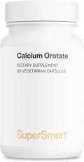 SuperSmart - Calcium Orotate with Magnesium Orotate 9:1 (Highly Bioavailable) - Advanced Teeth & Bones Strength Supplement | Non-GMO & Gluten Free - 60 Vegetarian Capsules
