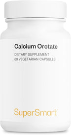 SuperSmart - Calcium Orotate with Magnesium Orotate 9:1 (Highly Bioavailable) - Advanced Teeth & Bones Strength Supplement | Non-GMO & Gluten Free - 60 Vegetarian Capsules