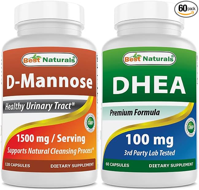 Best Naturals D-Mannose 1500mg & DHEA 100mg