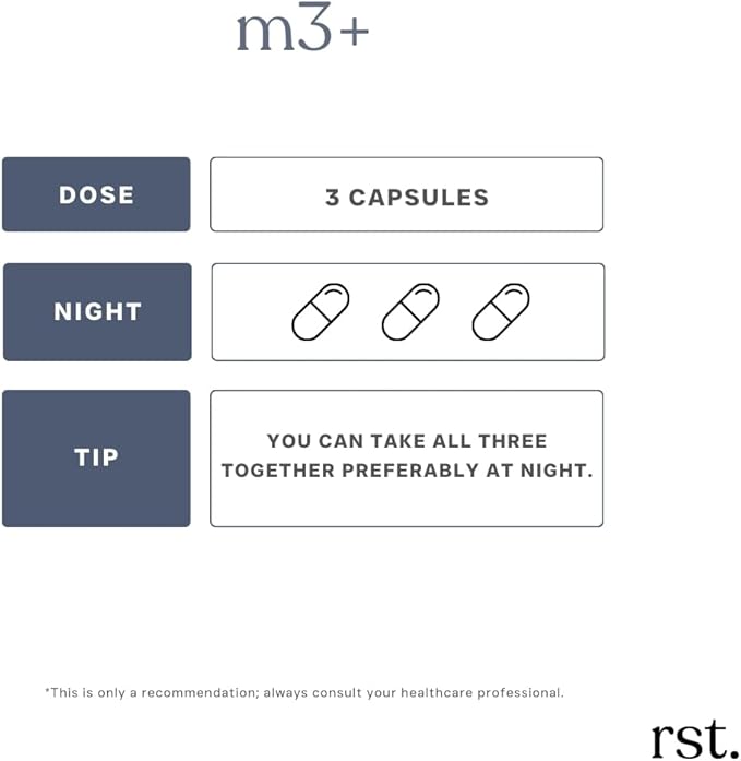 M3+ | Magnesium Supplement with Citrate, Glycinate, Malate + L-Theanine & Vitamin B6 | Sleep, Relaxation & Focus Support | 90 Capsules