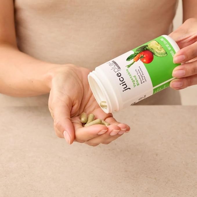JuicePlus+ Fruit and Vegetable Blend: for Solid Nutritional Foundation - Boost Family's Health with 20 Fruits & Veggies Plus Plant Nutrients - Prepacked 2 Bottles (60 Servings of Fruit, 60 of Veg)