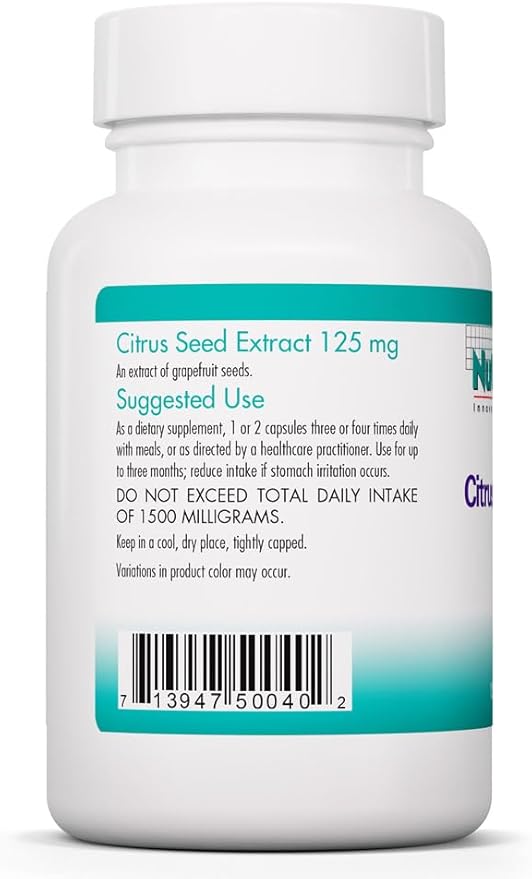 Allergy Research Group Nutricology Citrus Seed Extract Supplement - Grapefruit Seed Extract 250mg, Supports Metabolic Function, Vegetarian Capsules - 150 Count