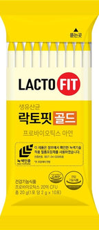 LACTO-FIT Chongkundang Healthcare Gold Probiotic 50 Pack Powder Sticks – Multi Strain Daily Probiotics with Prebiotics and Postbiotics for Digestive Balance and Everyday Wellness