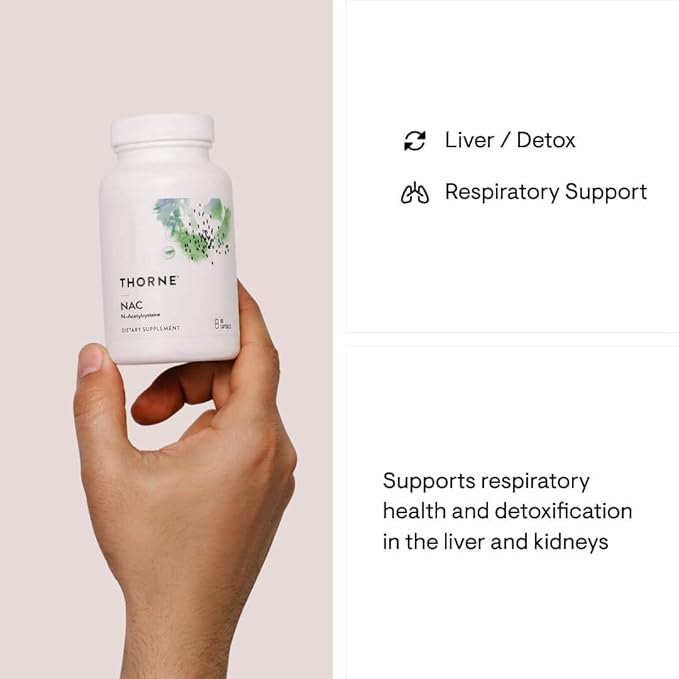 THORNE - Immune Support Duo - Quercetin Phytosome & NAC for Balanced Immune and Respiratory Wellness - 30 Servings