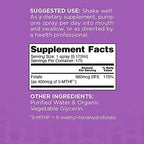 nbpure Methylfolate Vitamin B9 Spray Supplement, Liquid Folic Acid Spray, 1 oz